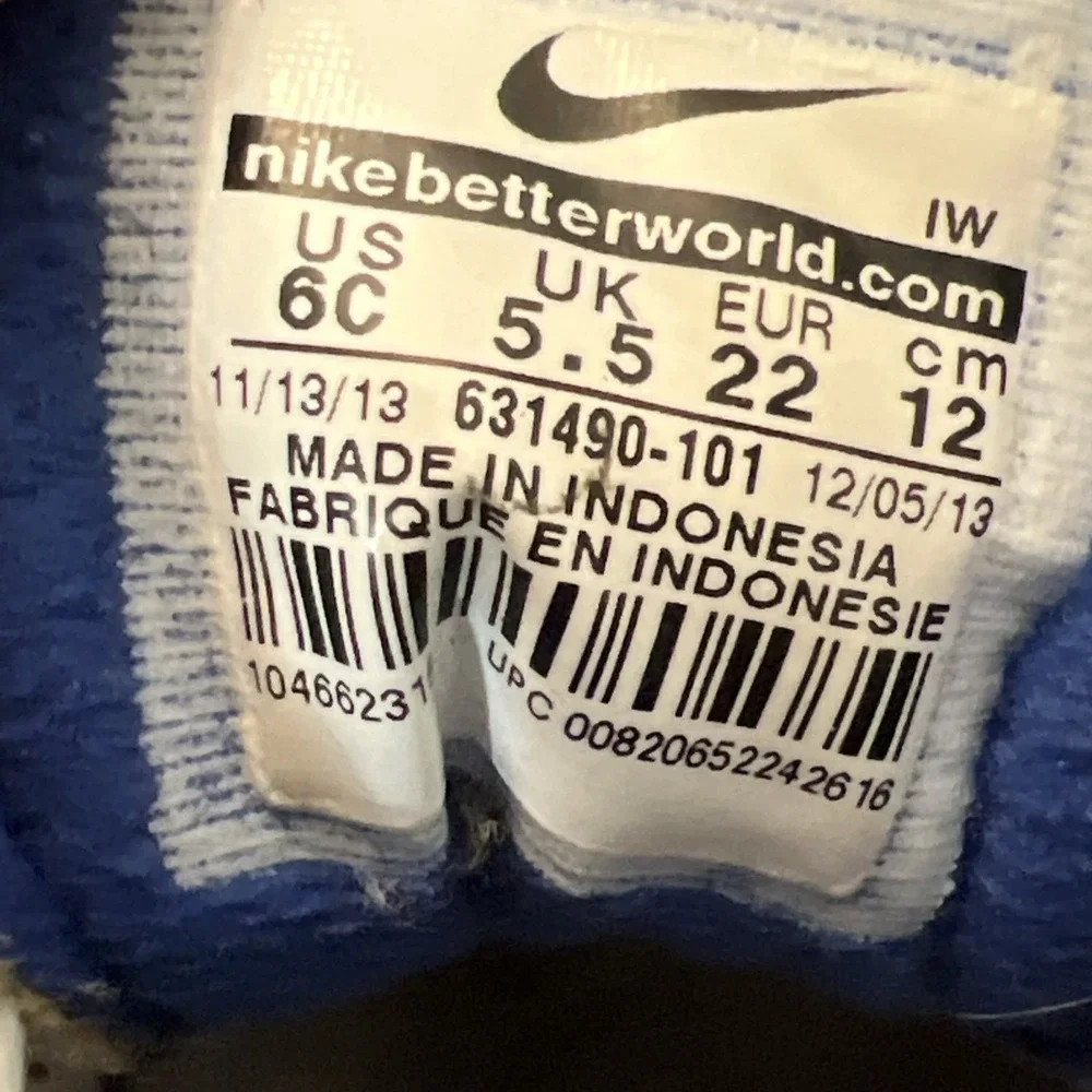 Nike Trainer SC II (TD) 631490-002 Size 6C Child Toddler Unisex White Blue Red